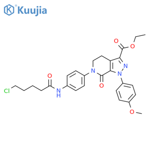 Ethyl 6-{4-[(5-chloropentanoyl)amino]phenyl}-1-(4-methoxyphenyl)-7-oxo-4,5,6,7-tetrahydro-1H-pyrazolo[3,4-c]pyridine-3-carboxylate structure