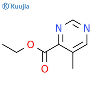 4-Pyrimidinecarboxylicacid, 5-methyl-, ethyl ester structure