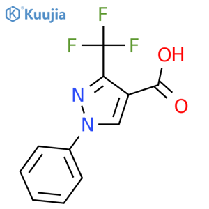 1-Phenyl-3-(trifluoromethyl)-1H-pyrazole-4-carboxylic acid structure