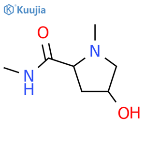 2-Pyrrolidinecarboxamide,4-hydroxy-N,1-dimethyl-, (2S-trans)- (9CI) structure