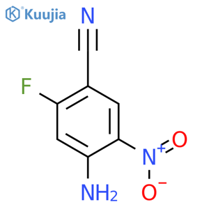 4-amino-2-fluoro-5-nitro-benzonitrile structure