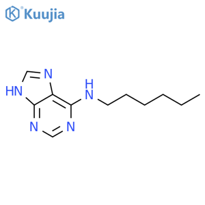 6-n-Hexylaminopurine structure