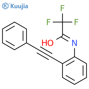 2,2,2-trifluoro-N-[2-(2-phenylethynyl)phenyl]acetamide structure