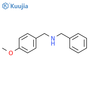 Benzyl-(4-methoxy-benzyl)-amine structure