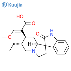 Spiro[3H-indole-3,1'(5'H)-indolizine]-7'-aceticacid, 6'-ethyl-1,2,2',3',6',7',8',8'a-octahydro-a-(methoxymethylene)-2-oxo-, (aE,1'S,6'R,7'S,8'aS)- structure