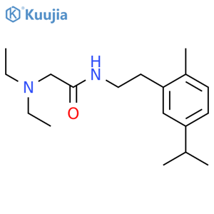 Acetamide,2-(diethylamino)-N-[2-[2-methyl-5-(1-methylethyl)phenyl]ethyl]- structure