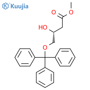 Butanoicacid, 3-hydroxy-4-(triphenylmethoxy)-, methyl ester, (3R)- structure