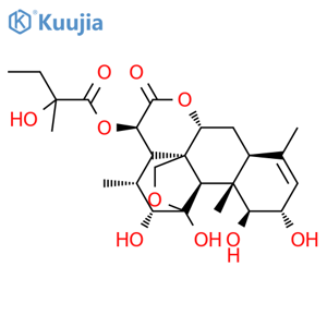 Picras-3-en-16-one,11,20-epoxy-1,2,11,12-tetrahydroxy-15-[(2S)-2-hydroxy-2-methyl-1-oxobutoxy]-,(1b,2a,11b,12a,15b)- structure