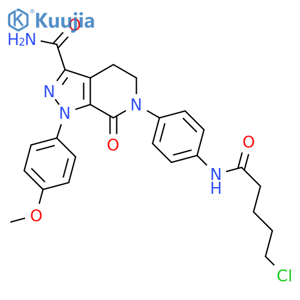 6-4-(5-Chloro-1-oxopentyl)aminophenyl-4,5,6,7-tetrahydro-1-(4-methoxyphenyl)-7-oxo-1H-pyrazolo3,4-cpyridine-3-carboxamide structure