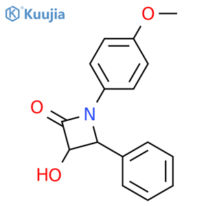 (3R,4S)-3-Hydroxy-1-(4-methoxyphenyl)-4-phenyl-2-azetidinone structure