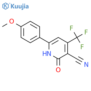 3-Pyridinecarbonitrile,1,2-dihydro-6-(4-methoxyphenyl)-2-oxo-4-(trifluoromethyl)- structure