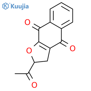 2-acetyl-2,3,4,9-tetrahydronaphtho[2,3-b]furan-4,9-dione structure