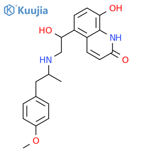 8-Hydroxy-5-((R)-1-hydroxy-2-(((R)-1-(4-methoxyphenyl)propan-2-yl)amino)ethyl)quinolin-2(1H)-one structure