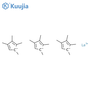 Lanthanum,tris[(1,2,3,4,5-h)-1,2,3,4-tetramethyl-2,4-cyclopentadien-1-yl]- structure