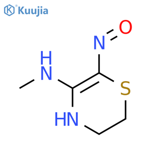 2H-1,4-Thiazin-2-one,5,6-dihydro-3-(methylamino)-, oxime structure