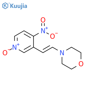 3-[(E)-2-(morpholin-4-yl)ethenyl]-4-nitropyridin-1-ium-1-olate structure