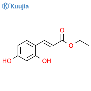 2-Propenoic acid, 3-(2,4-dihydroxyphenyl)-, ethyl ester, (2E)- structure