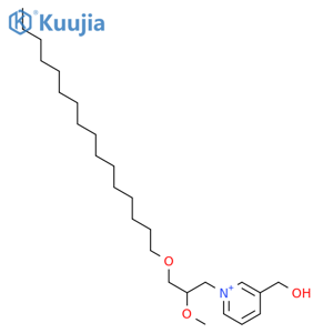 Pyridinium,1-[3-(hexadecyloxy)-2-methoxypropyl]-3-(hydroxymethyl)-, bromide (1:1) structure