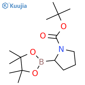 tert-butyl (2S)-2-(4,4,5,5-tetramethyl-1,3,2-dioxaborolan-2-yl)pyrrolidine-1-carboxylate structure