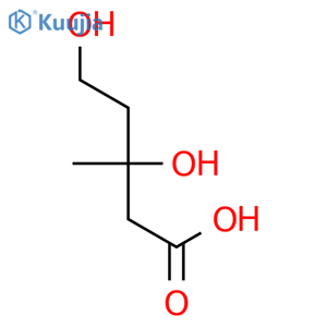 3,5-dihydroxy-3-methylpentanoic acid structure