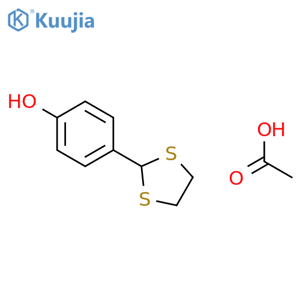 Phenol, 4-(1,3-dithiolan-2-yl)-, acetate structure