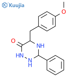 1,2,4-Triazin-6(1H)-one,5-[(4-methoxyphenyl)methyl]-3-phenyl- structure