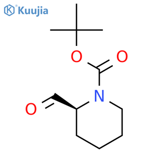 tert-butyl (2S)-2-formylpiperidine-1-carboxylate structure