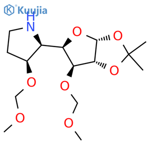 5,7,8-Tridesoxy-5,8-imino-1,2-O-isopropyliden-3,6-di-O-(methoxymethyl)-β-L-glycero-D-gluco-octofuranose structure