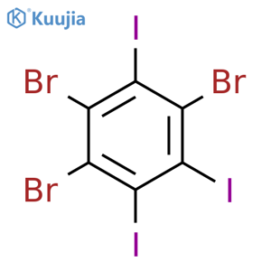 Benzene, 1,2,4-tribromo-3,5,6-triiodo- structure