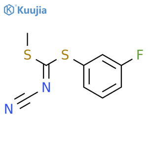 Carbonimidodithioicacid, cyano-, 3-fluorophenyl methyl ester (9CI) structure