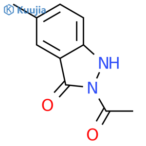 3H-Indazol-3-one,2-acetyl-1,2-dihydro-5-methyl- structure