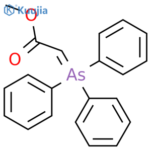 Acetic acid, 2-(triphenylarsoranylidene)-, methyl ester structure