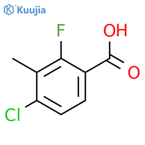 4-Chloro-2-fluoro-3-methylbenzoic acid structure