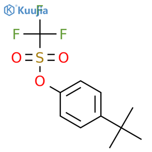 Methanesulfonic acid, trifluoro-, 4-(1,1-dimethylethyl)phenyl ester structure