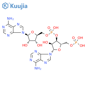 β-L-Adenosine, 5'-O-phosphono-β-L-adenylyl-(3'→5')- structure