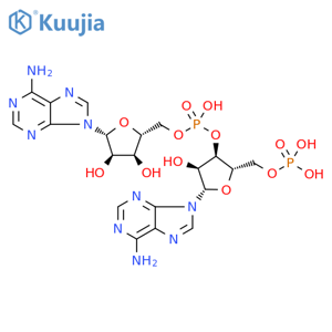 Adenosine, 5'-O-phosphono-β-L-adenylyl-(3'→5')- structure