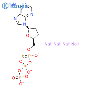 Adenosine,2',3'-dideoxy-, 5'&reg;P''-ester with thiotriphosphoric acid ((HO)2P(O)OP(O)(OH)OP(O)(OH)(SH)),sodium salt (9CI) structure