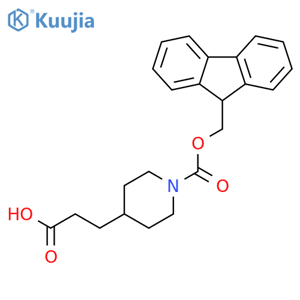 N-Fmoc-4-piperidinepropionic acid structure