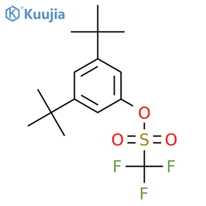 Methanesulfonic acid,1,1,1-trifluoro-, 3,5-bis(1,1-dimethylethyl)phenyl ester structure