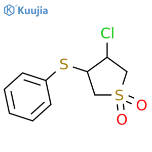 3-Chloro-4-phenylsulfanylthiolane 1,1-dioxide structure