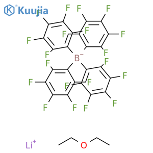 Lithium tetrakis(pentafluorophenyl)borate ethyl etherate structure