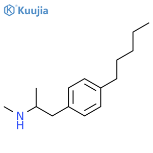 Benzeneethanamine, N,a-dimethyl-4-pentyl- structure