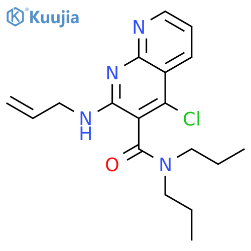 1,8-Naphthyridine-3-carboxamide,4-chloro-2-(2-propen-1-ylamino)-N,N-dipropyl- structure