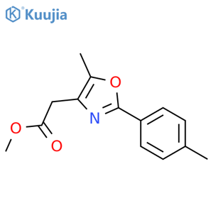 4-Oxazoleacetic acid,5-methyl-2-(4-methylphenyl)-, methyl ester structure