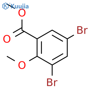 Methyl 3,5-dibromo-2-methoxybenzenecarboxylate structure