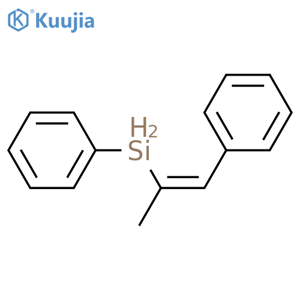 Benzene, [[(1E)-1-methyl-2-phenylethenyl]silyl]- structure