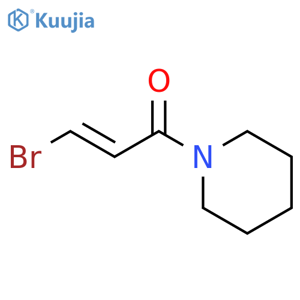 Piperidine, 1-(3-bromo-1-oxo-2-propenyl)-, (E)- structure