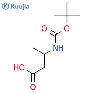 (3S)-3-(tert-butoxycarbonylamino)butanoic acid structure