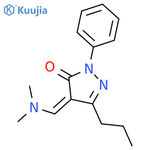 3H-Pyrazol-3-one,4-[(dimethylamino)methylene]-2,4-dihydro-2-phenyl-5-propyl- structure