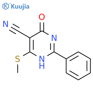 4-(Methylthio)-6-oxo-2-phenyl-1,6-dihydropyrimidine-5-carbonitrile structure